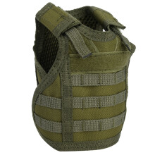 Mini Beer Vest with Adjustable Straps for Small Beverage Cans Army Green