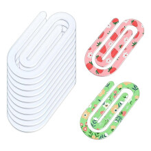 Verpakking van 10 transparante acryl paperclips voor sublimatieprinten, 10 x 5 cm.