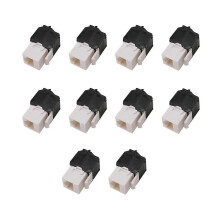10 stuks RJ45 Cat6A Keystone-aansluitingen - Cat6-compatibel - 180 gereedschapsvrije opening - Ethernet-wandcontactdoos - Cat6A N