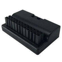 24-pins ATX-moederbordvoedingsconnector, vrouwelijk naar mannelijk, 90 graden hoek, voor desktopcomputers.