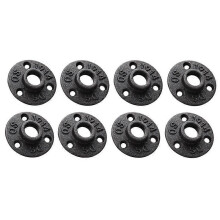1/2 inch gietijzeren slangflens, 1/2 inch zwarte schroefdraadfittingen, 8 stuks
