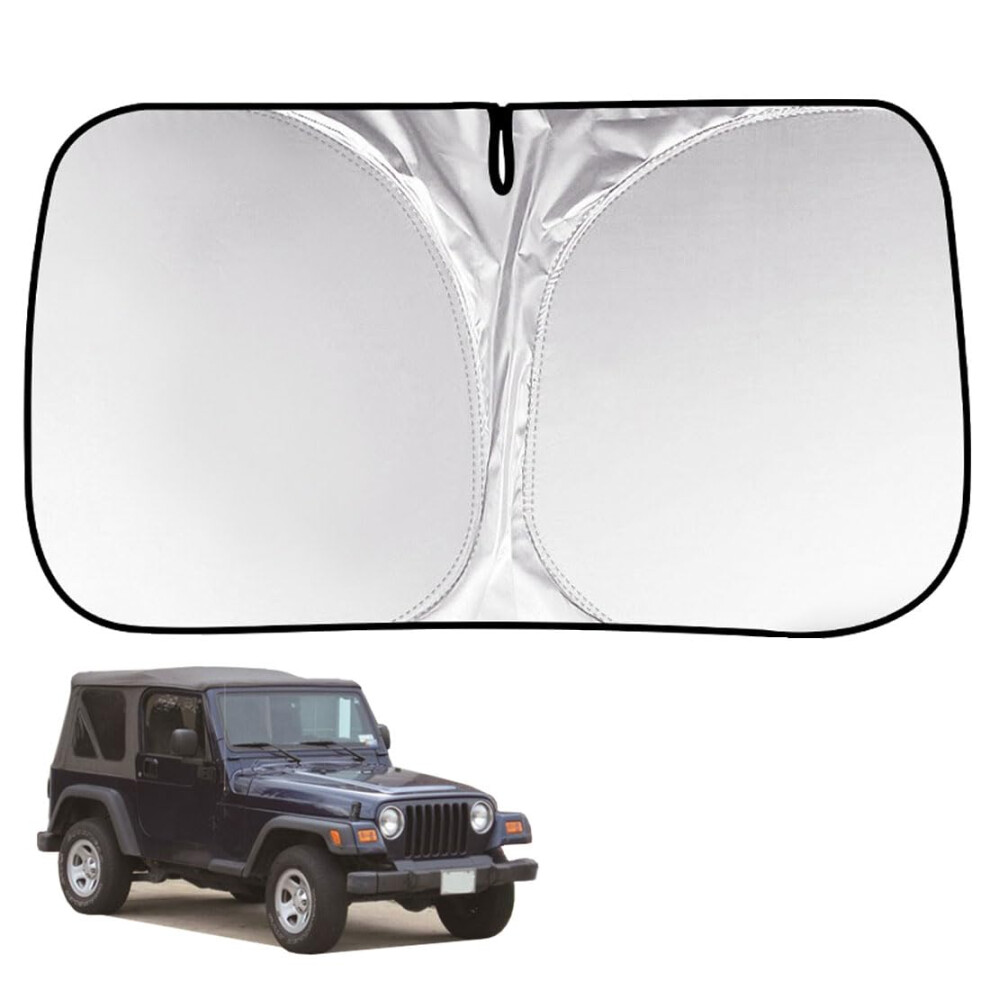 Car Sun Shade Uv Protection Foldable Windshield Sun Shade For Jeep Wrangler Tj 19962006 9094768591246