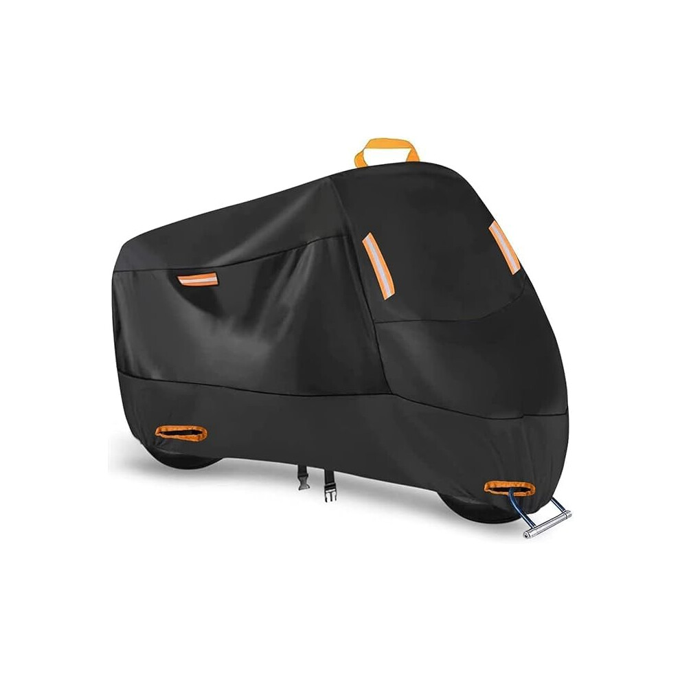 Waterproof Motorbike Cover For Vespa Px 125 Scooter With Lock Holes And Reflective Strips Orange 9199774305228