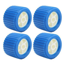 Gegroefde zwenkrollen voor boottrailer (4 stuks), rollenset voor bootlift- en te waterlatingshelling (B)