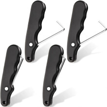 4-delige opvouwbare vetertrekker, draagbaar veterspanner, veterspanner voor ijsschaatsen en hockeyschoenen