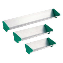 Dubbelzijdig aluminium rakel voor zeefdruk, verkrijgbaar in de maten 8, 10 en 16 inch.
