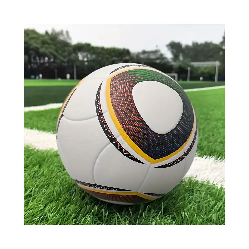 (Yellow) High Quality Soccer Balls Official Size 5 PU Material Seamless Goal Team Outdoor Match Game Football Training Ballon De Foot