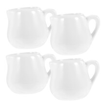 Ceramic Creamer Pitcher Set 90ml Porcelain Milk Jug with Handle for Coffee Tea and Restaurant Use