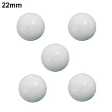 Set van 5 Russische rouletteballen, witte acryl vervangingsballen voor het casino roulette spel