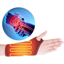 Verwarmde polsbandage, elektrische polsverwarmer met 3 temperatuurinstellingen en USB-therapie.