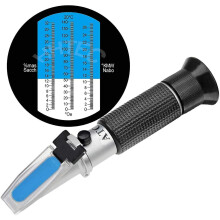 Refractometer 0 - 32 Brix (suiker) 0 - 140 Oechsle 0 - 27 Kmw Met ATC
