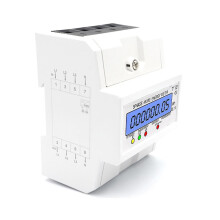 4-draads 3-fasen energiemeter, 220/380V, 5-80A, kWh energiemeter, DIN-railmontage, digitale elektriciteitsmeter met verlicht LCD-display