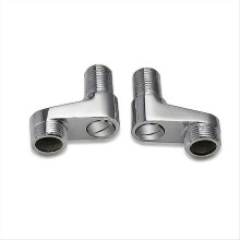 Set van 2 badkraanadapters, verstelbare draaibare arm, 25 mm en 20 mm, douchekraan, badkraan, massief messing mengkraan B