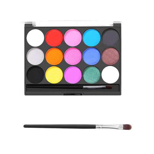 Επαγγελματική βαφή προσώπου Glow Black Light Neon, υποαλλεργική παλέτα με βάση το νερό, μη 1