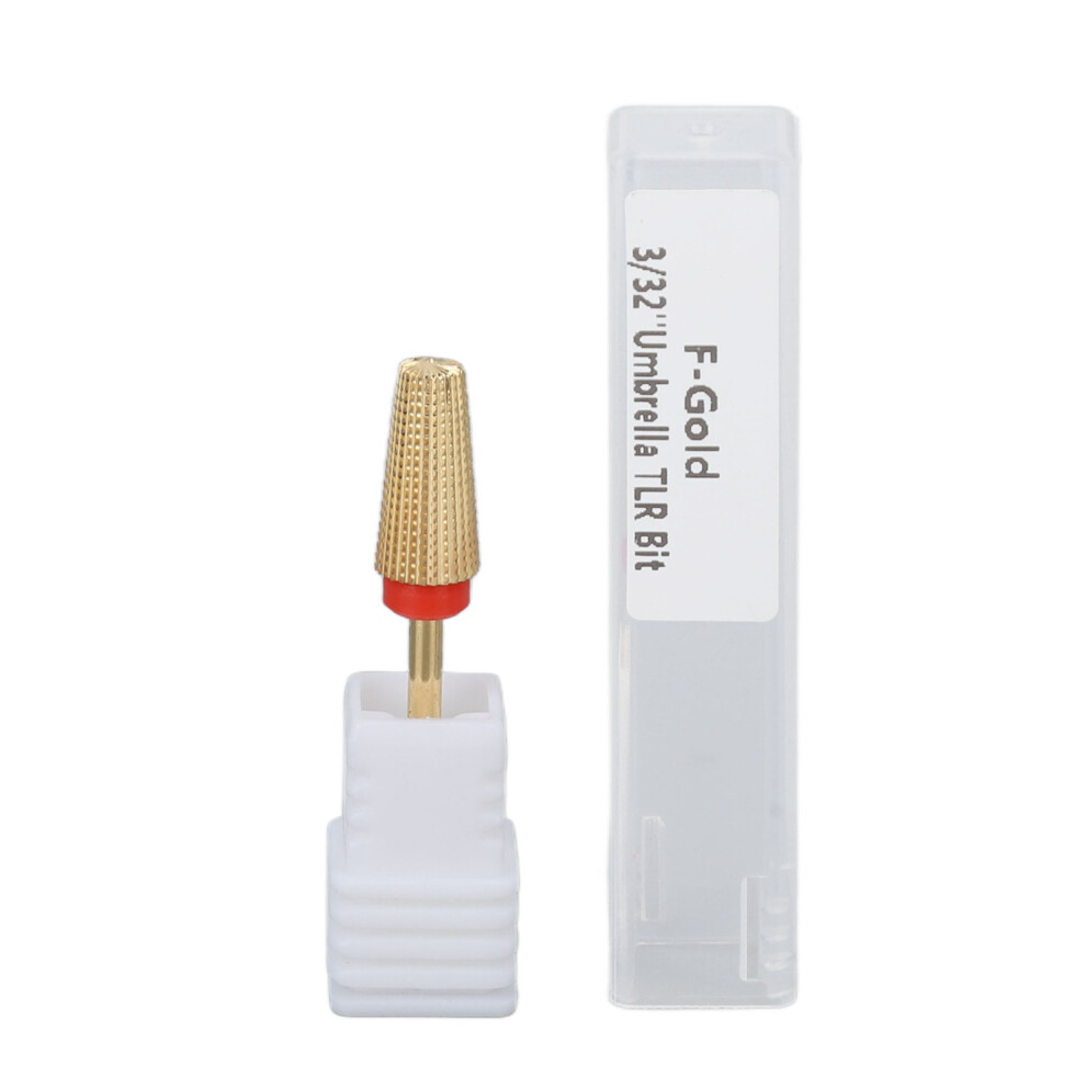 Salon-Quality Solution, Premium Tungsten Carbide Nail Carbide Bit, Dust Proof Ring For Professional And Personal Manicures (Golden) For Nightclubs