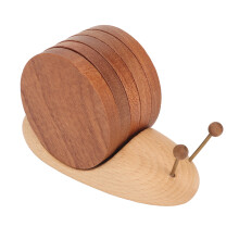 Sottobicchieri decorativi protettivi per la tavola, sottobicchieri artigianali in legno di acacia per tavolino da caffè con magnete, set di