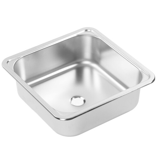 ADA Compliant Stainless Steel Sink, Solid Construction Wire Drawing Surface Process High Temperature Resistance Rust Resistance Anti Deformation Easy 1