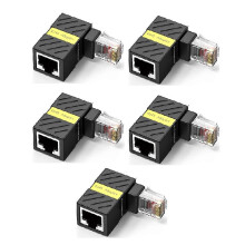 360 draaibare RJ45 netwerkadapter met 90 kantelhoek, gigabit-adapter, universele mannelijk-vrouwelijke converter
