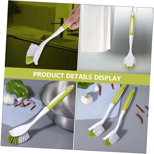 Dishwasher Brush Long Handle Kitchen Brush For Pot And Bowl Cleaning 2