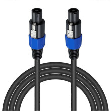 1,8 m (6 ft) professionele 18 gauge mannelijke naar mannelijke twistlock audiokabel voor DJ-luidsprekers en versterkers
