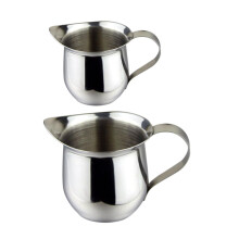 Stainless Steel Milk Pitcher 2pcs For Frothing Milk And Coffee At Home 12oz 350ml Brushed Silver