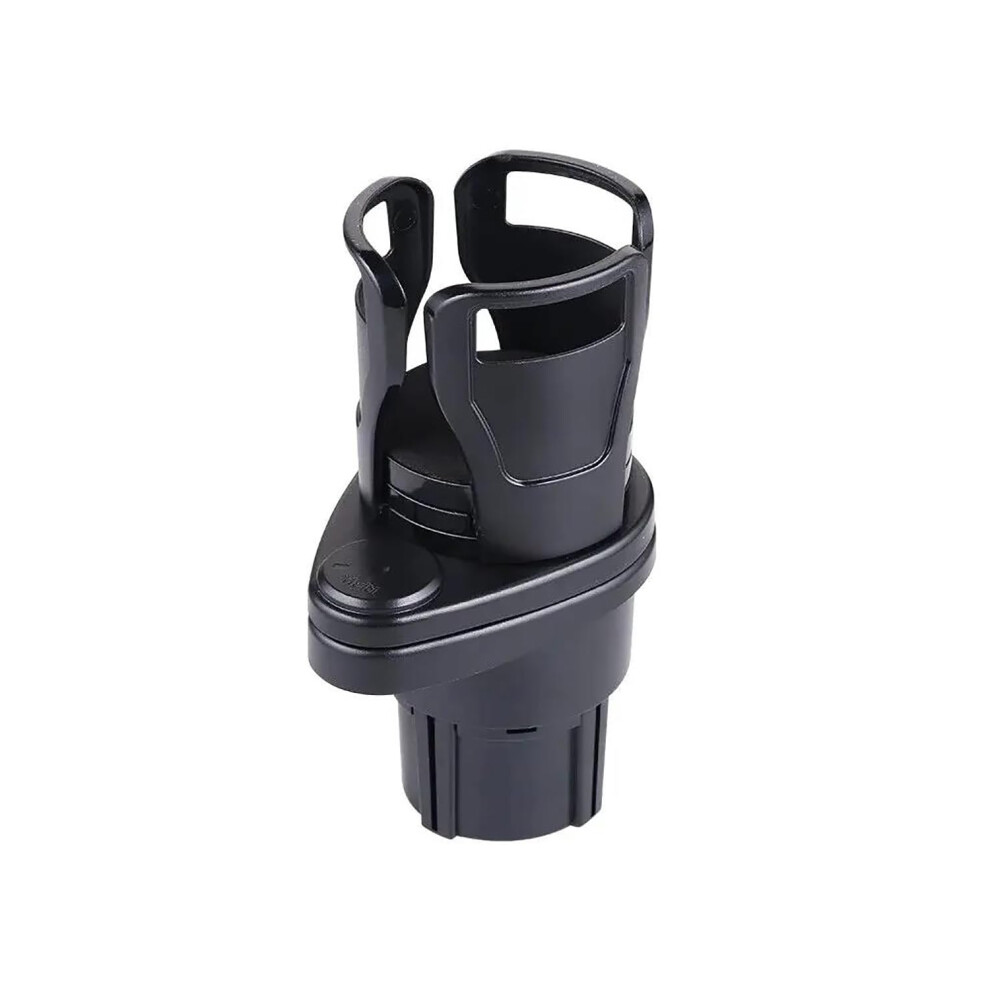 Universal Multifunction Rotating Car Cup Holder With Doublelayer Spacesaving Storage Rack Black 9199774306713