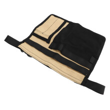 Garten-Werkzeug-Gürtel mit mehreren Taschen, verstellbar, aus Oxford-Stoff, Khaki & Schwarz