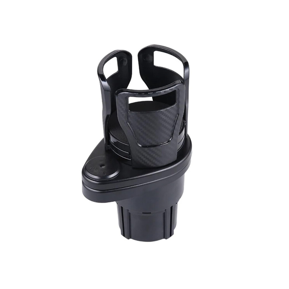 Car Cup Holder 2 In 1 Adjustable 360 Rotating Mount Multifunction Expander Adapter For Vehicle Cup Holder Carbon Black 9187378650837