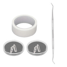 Toenail Corrector Kit, Titanium Alloy Ingrown Toenail Treatment, Professional Tools with C Shaped Design, Bionic Memory Silicone Strips, Quick Stick