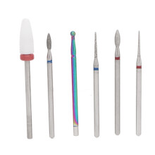 Burghie pentru unghii cu gel acrilic, instrumente ușoare pentru manichiură, burghiu profesional pentru unghii, set de 6 bucăți pentru