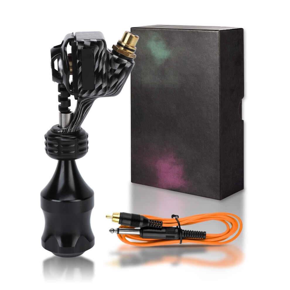 Black Professional Rotary Tattoo Pen, Coreless Motor With Silent Low Vibration For Cartridge Needles, Ergonomic Pen Style Zinc Alloy Material,