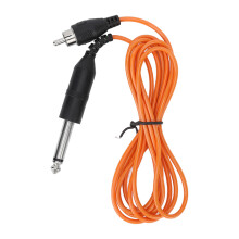 Cabo de alimentação flexível e portátil para tatuagem, feito com fio de silicone macio de alta qualidade e conector de aço inoxidável, ideal