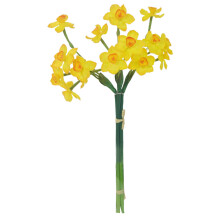 Compostiera da cucina antiruggine con narcisi artificiali in seta. Fiori finti realistici per una decorazione primaverile tutto l'anno.
