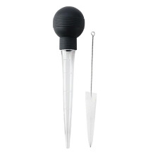 Baster for Cooking Hot Liquids Injector Syringe with Cleaning Brush Marinade Injector for Meat Basting Kitchen Accessory