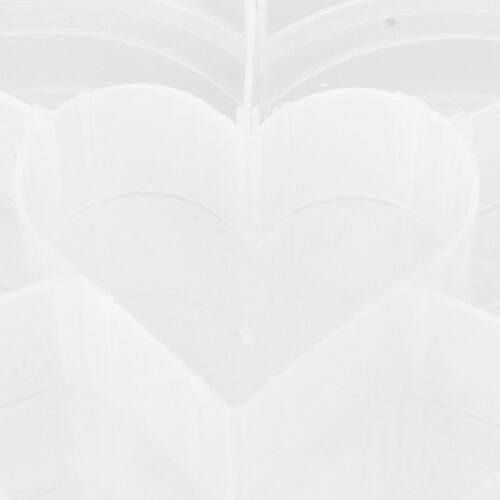 Heart Shaped Clear Plastic Jewelry Organizer Box, Storage Container 2