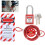 Security Energy Lock Kit with Adjustable Cable for Valves Red Universal 1