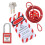 Security Energy Lock Kit with Adjustable Cable for Valves Red Universal 14