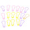 Set di 100 uncinetti in alluminio/ferro, rosa, 15 cm 5