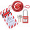 Security Energy Lock Kit with Adjustable Cable for Valves Red Universal 15