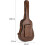 Guitar Bag 40/41 Inch Waterproof Thickened  Leather Guitar Backpack Black 4