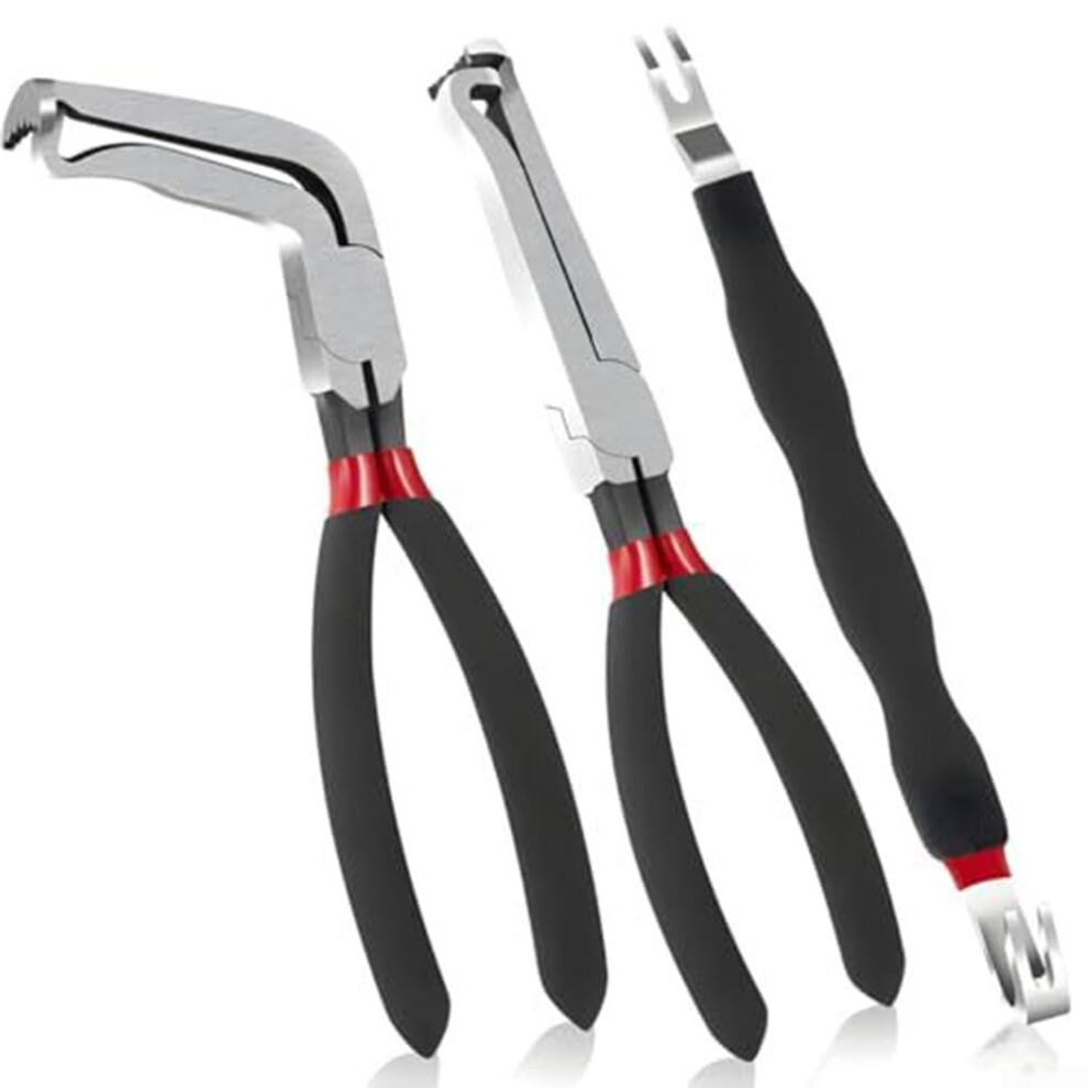 Electrical Disconnect Pliers Set, 3Piece, 60 Degree Connector Separator, Automotive Wiring Tool Kit With Carrying Bag 9187378651988