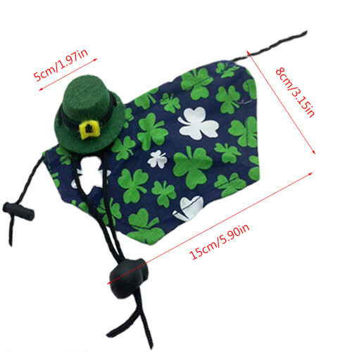 Ensemble chapeau et cape Dragon barbu de la Saint Patrick,-2 1
