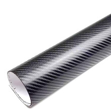 Automotive Decoration Black Carbon Fiber Stickers Adhesive Decal Overlay With Air Release Technology 30cm 2m