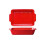 Baking Dishes Ceramic Rectangular Roasting Pan Large With DoubleEar Handles Red Microwave Safe Casserole Bake Dish 1