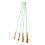 Ensemble de 20 brosses à cheveux en nylon, 5 formes, vert 2