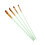 Ensemble de 20 brosses à cheveux en nylon, 5 formes, vert 6