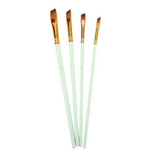 Ensemble de 20 brosses à cheveux en nylon, 5 formes, vert 2