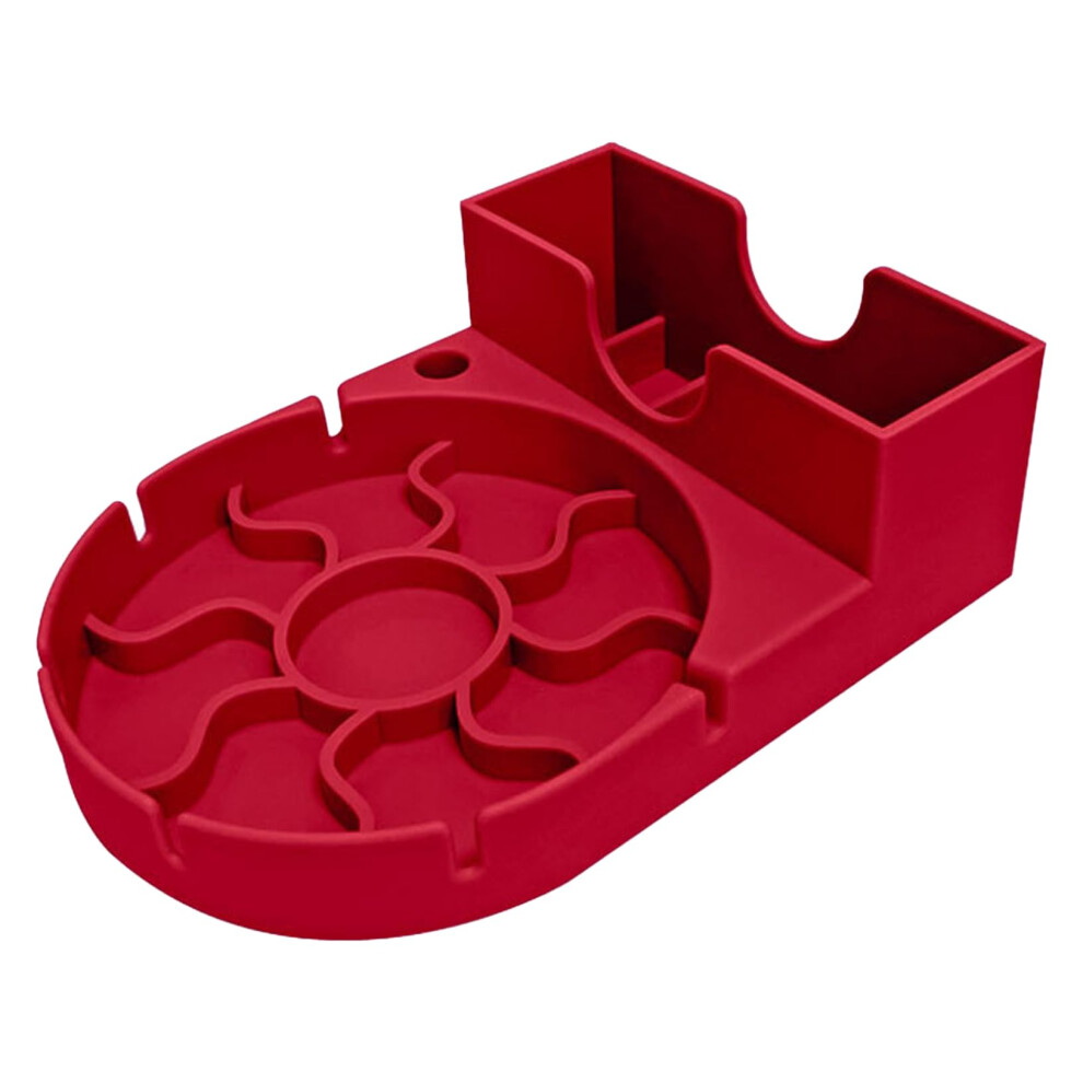 Station Bottle Drying Rack Silicone Holder Stand Non-Slip Water Filter Drainer Scarlet One Size for Bottles