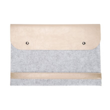 Husă pentru iPad, materiale sustenabile, din lână fetru, piele tăbăcită vegetal, protecție elegantă, închidere magnetică, lucrată manual,