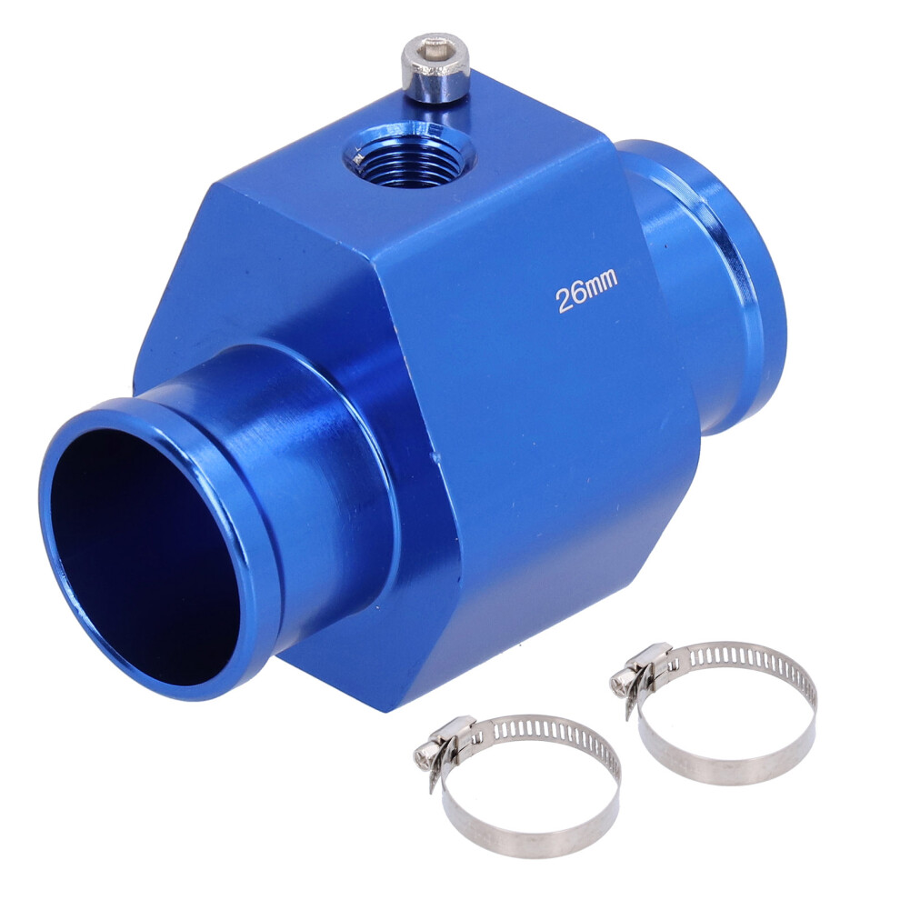 Water Temp Joint Pipe Radiator Hose Adapter Clamps High Strength Long Service Life Accurately Gauge Temperature Preventing Overheat Color Blue 9138057763140